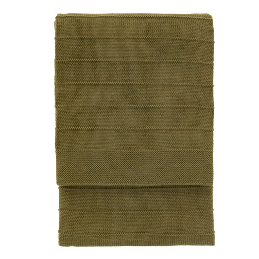 Green Subtle Knit Stripe Throw FARTHING