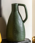 Green Textured Mid Century Inspired Bottle Vase 4