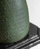 Green Textured Mid Century Inspired Bottle Vase