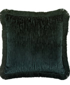 Green Velvet Fringe Cushion