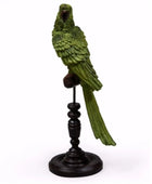 Green Parrot On Perch Ornament