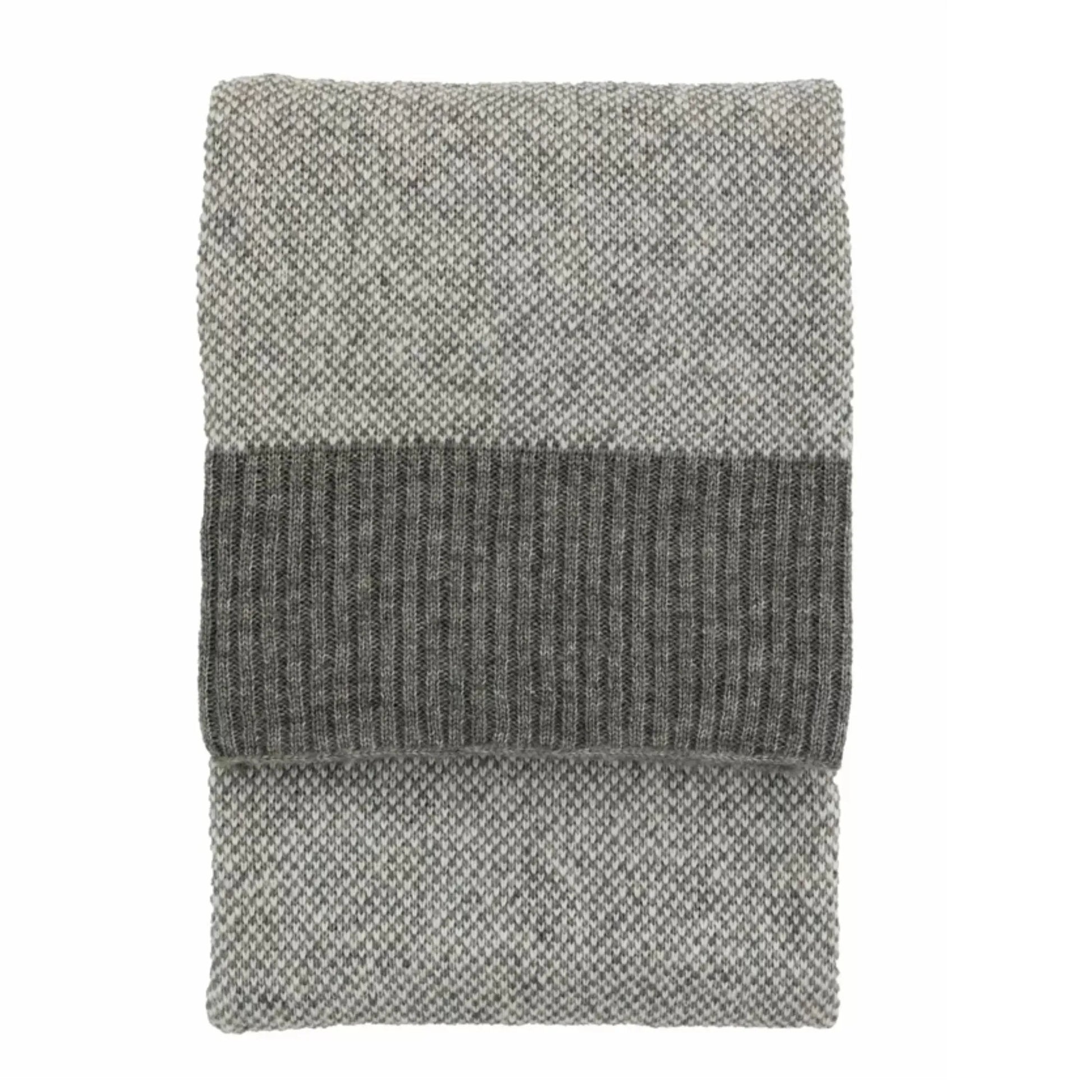 Grey Tones Knitted Parting Throw 1