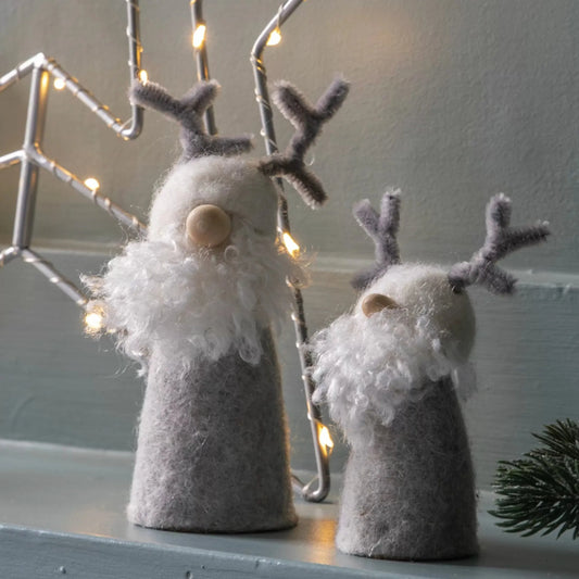 Grey Wooly Festive Gonk Duo 1