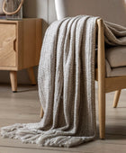 Grey Woven Throw Throw