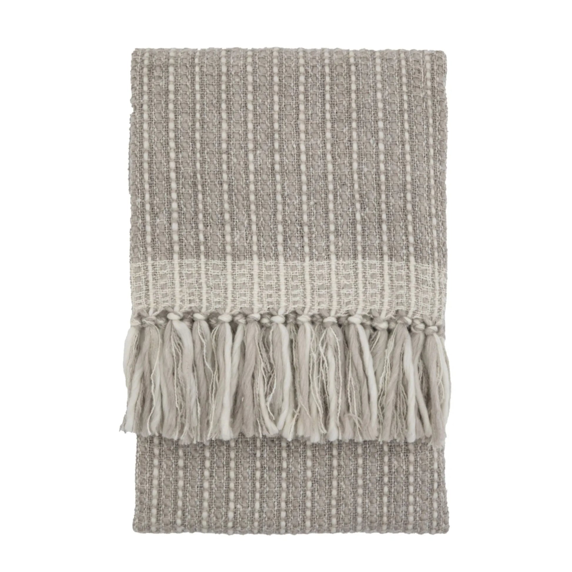 Grey Woven Throw Throw 1