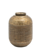 Hammered Metal Gold Vase 1