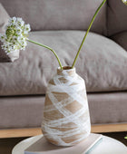 Handmade Stoneware Brushstroke Vase - The Farthing