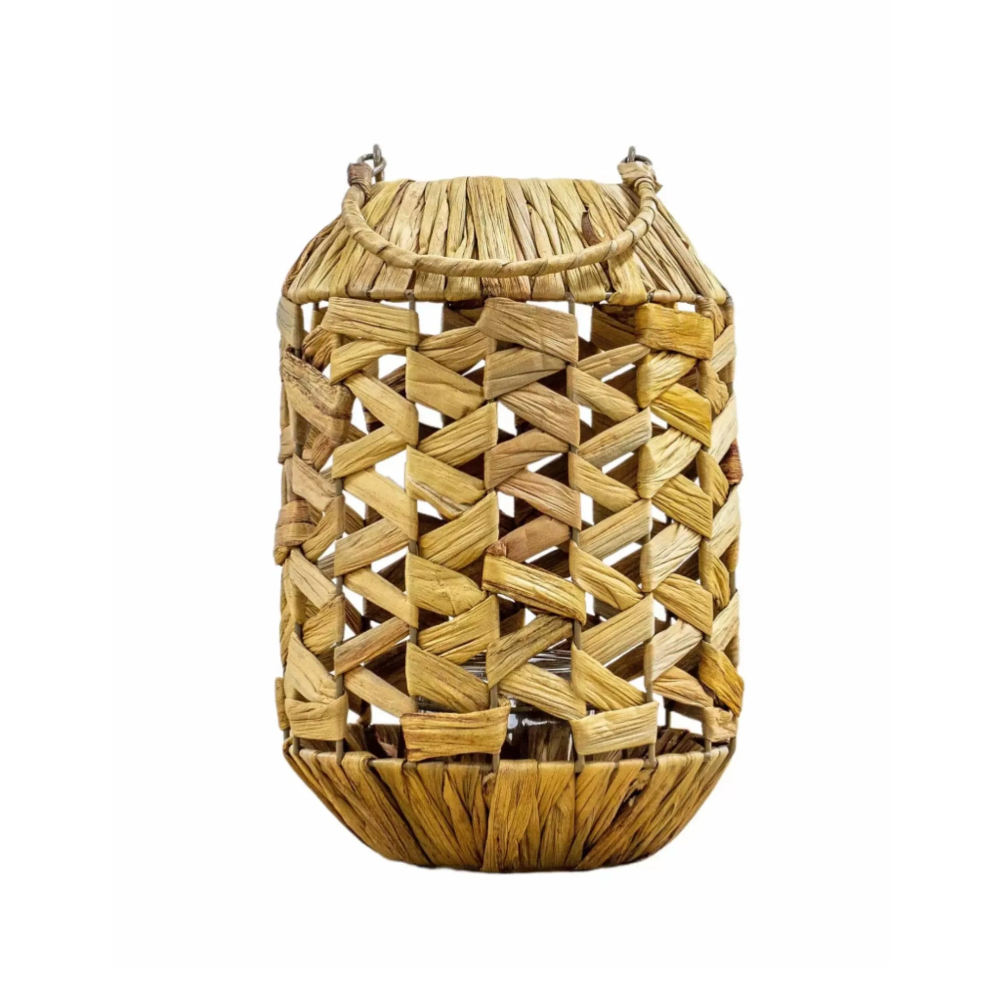 Handwoven Water Hyacinth Lantern 5