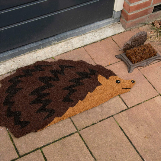 Hedgehog Print Coir Doormat - The Farthing