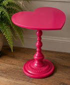 Hot Pink Heart Metal Side Table