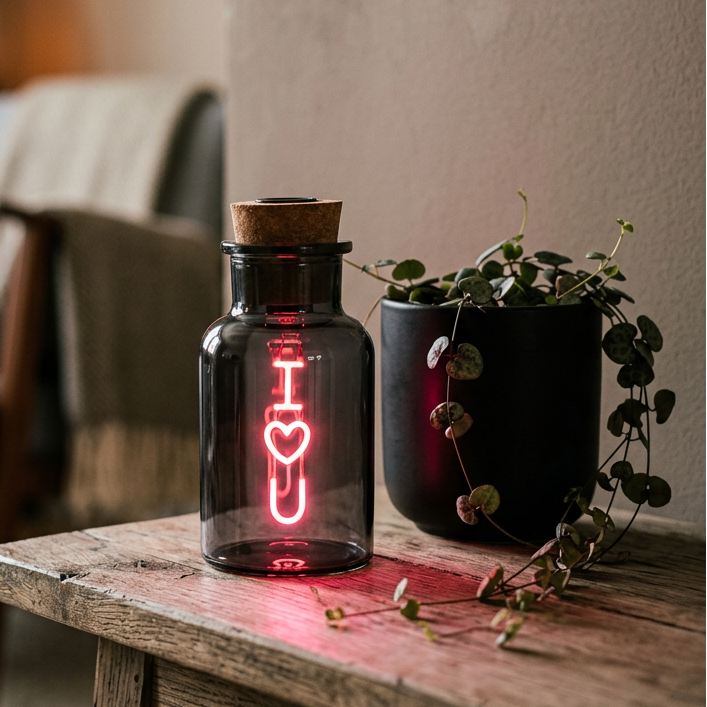I Love You Neon Bottle Light