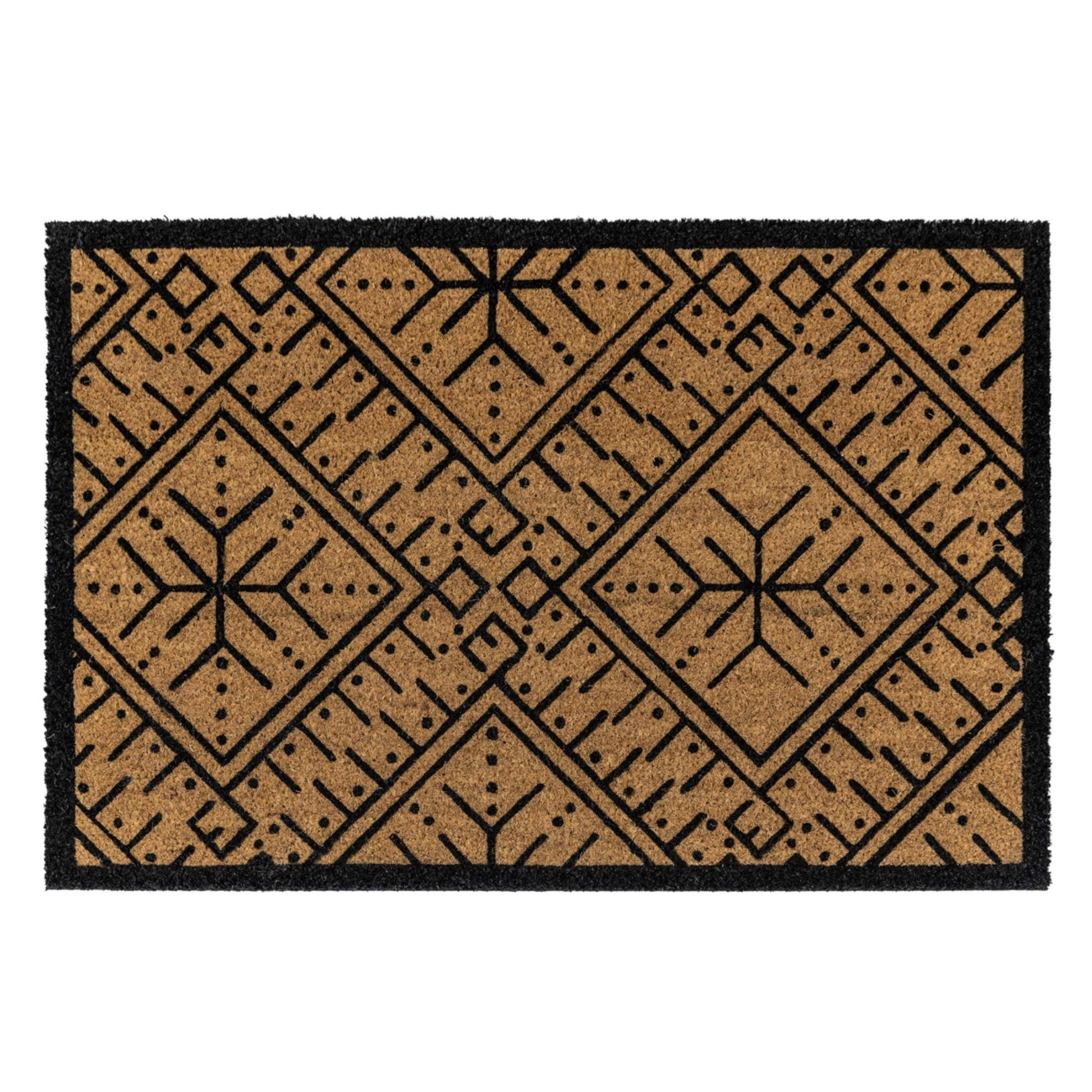 Ikat Patterned Coir Doormat - The Farthing