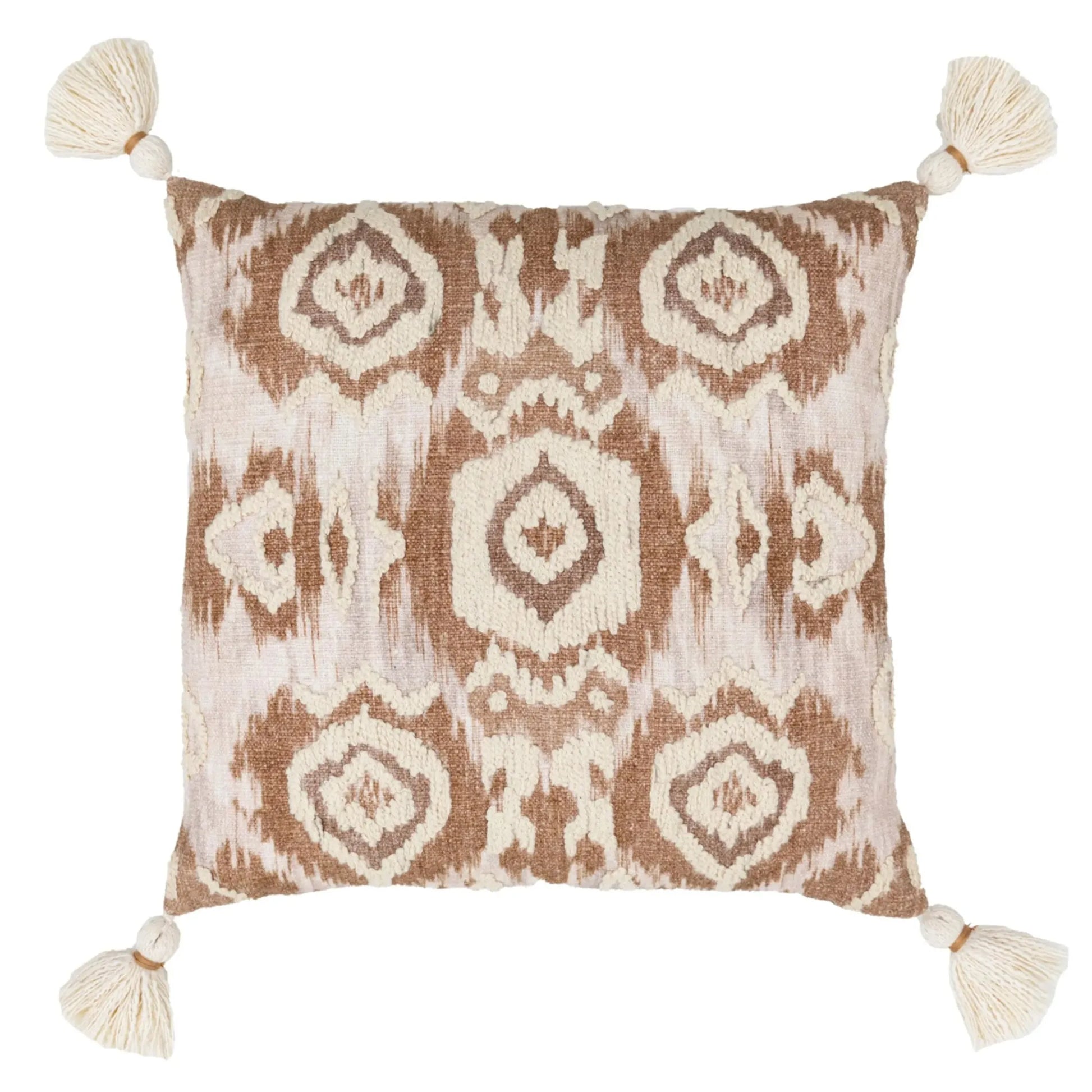 Ikat Style Embellished Cushion 1