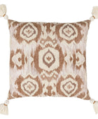 Ikat Style Embellished Cushion 1