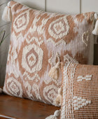 Ikat Style Embellished Cushion 77