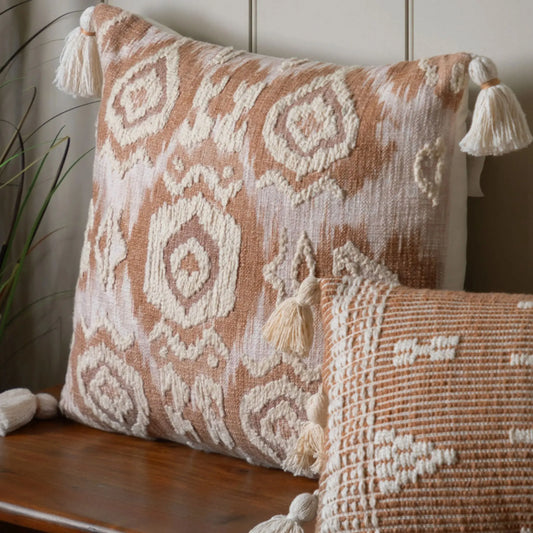 Ikat Style Embellished Cushion 77