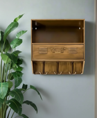 Industrial Antique Gold Wall Unit