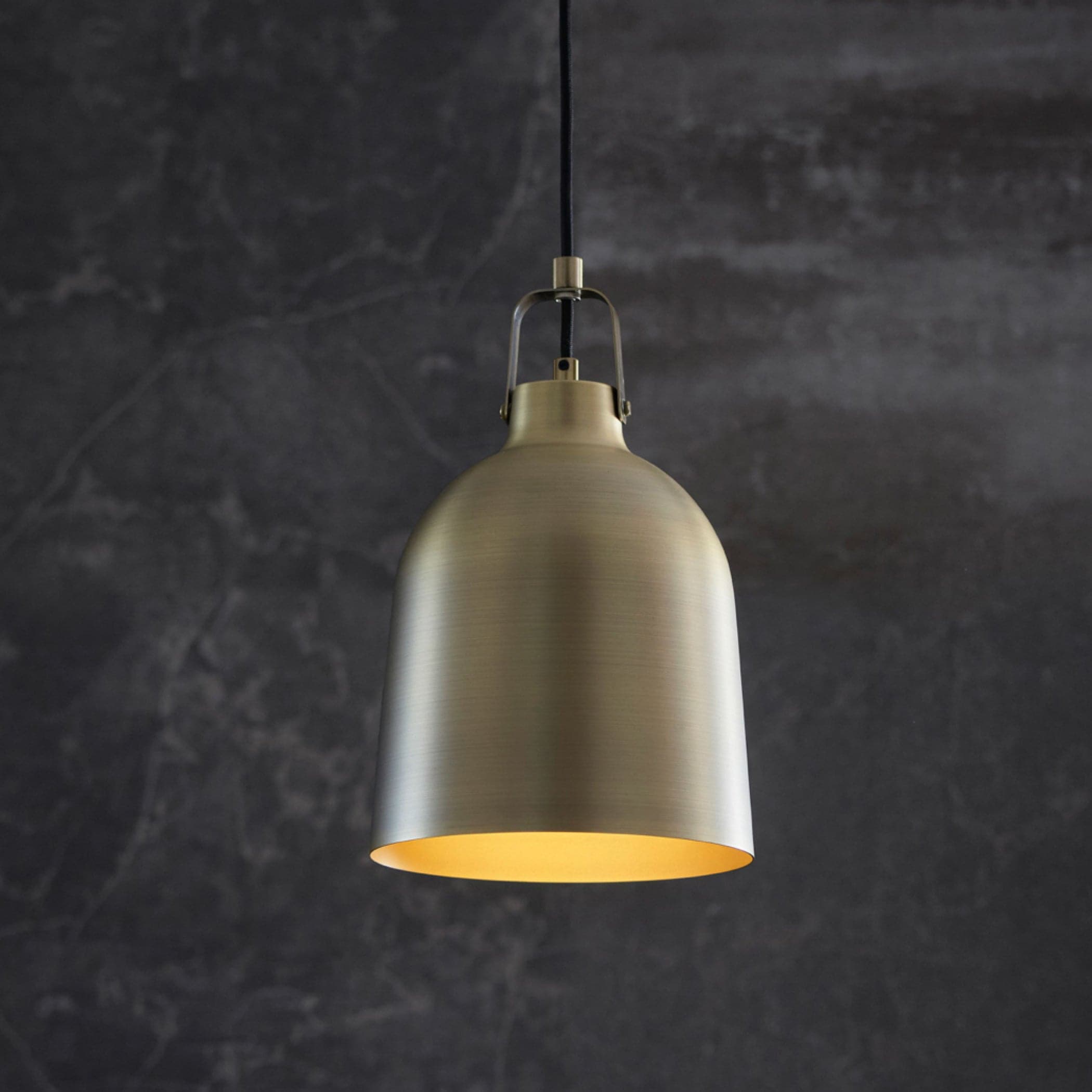 Industrial Antiqued Brass Metal Dome Pendant Light 3