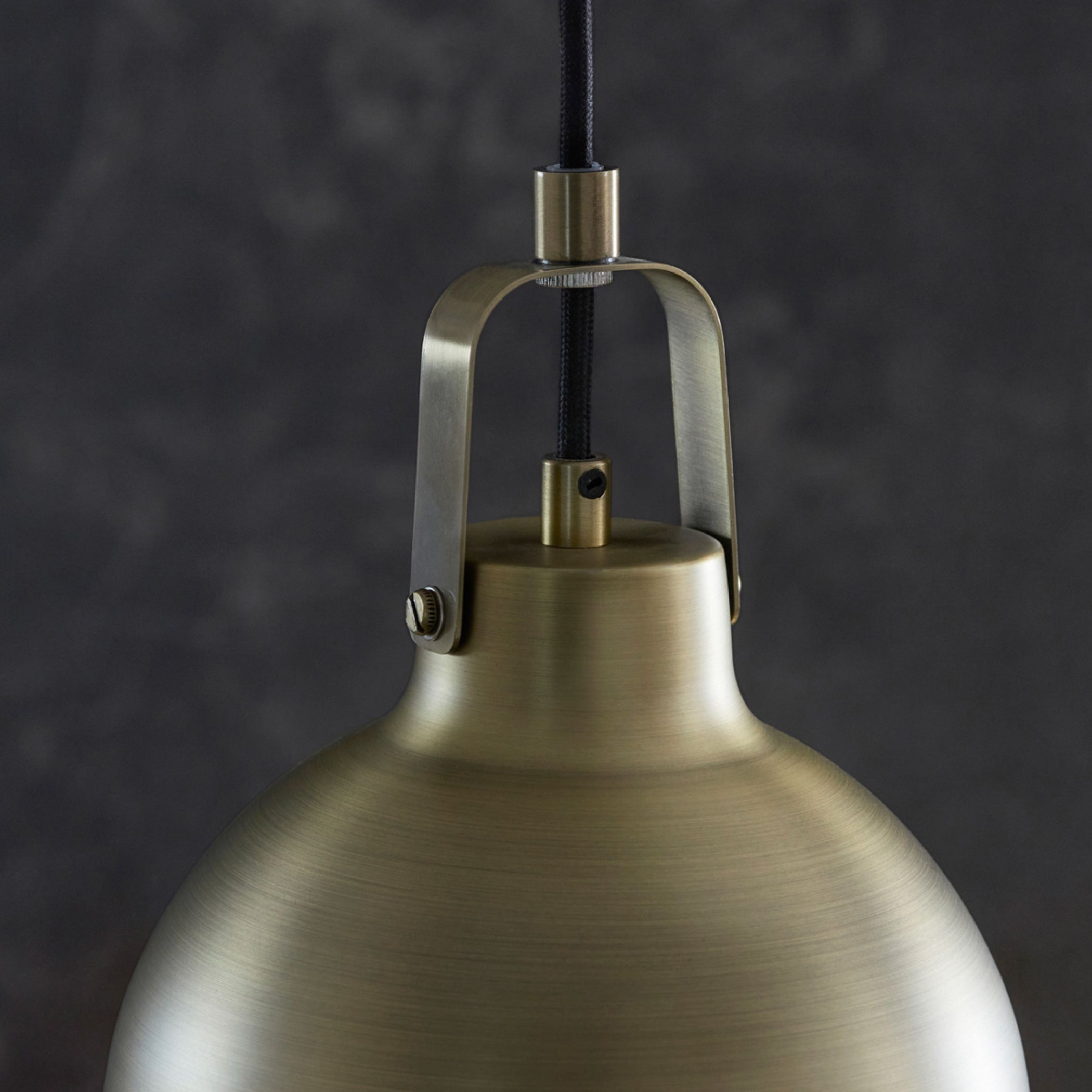 Industrial Antiqued Brass Metal Dome Pendant Light 1