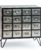 Industrial Distressed 16 Drawer Cabinet