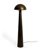 Bronze-colored floor lamp on a white background