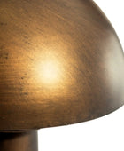 Close-up of a bronze lampshade on a white background