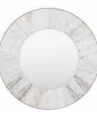 Industrial Edge Whitewashed Round Mirror 4