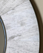 Industrial Edge Whitewashed Round Mirror 1