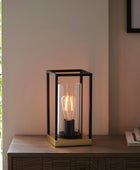 Industrial Inspired Brass Base Table Lamp 1