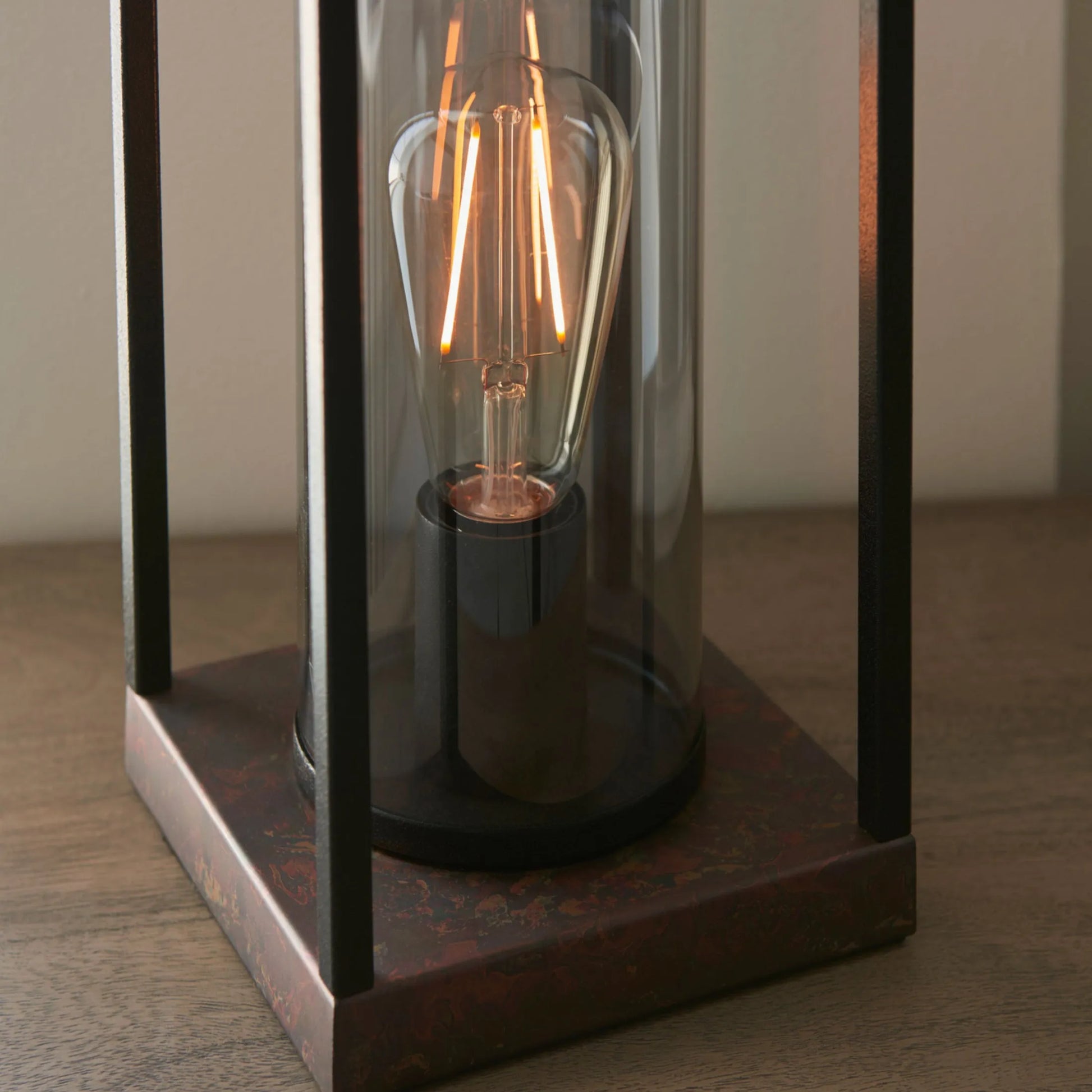 Industrial Inspired Bronze Base Table Lamp