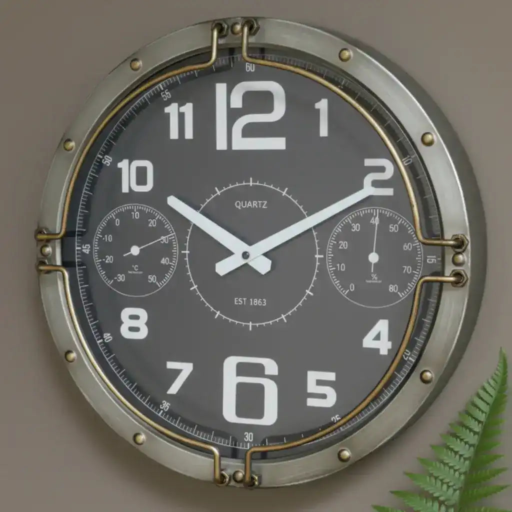 Industrial Spinning fields Wall Clock