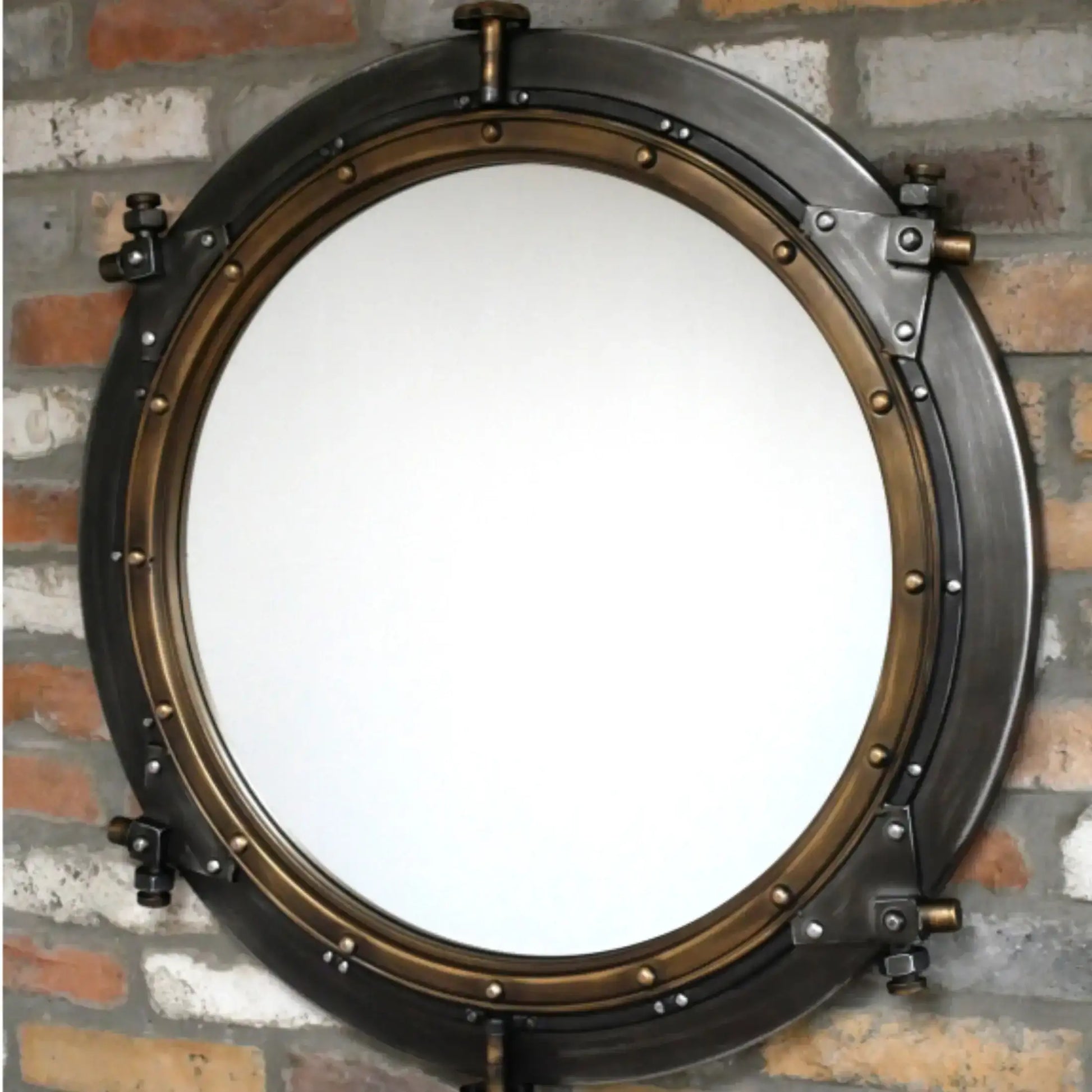 Industrial Style Porthole Wall Mirror