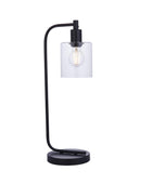 Industrial Styled Matt Black Table Light - The Farthing