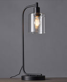 Industrial Styled Matt Black Table Light - The Farthing