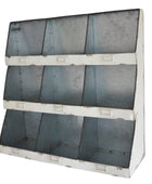 Industrial Styled Metal Cubby Hole Storage Unit