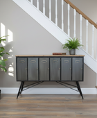 IndustrialWoodToppedSideboardCabinet