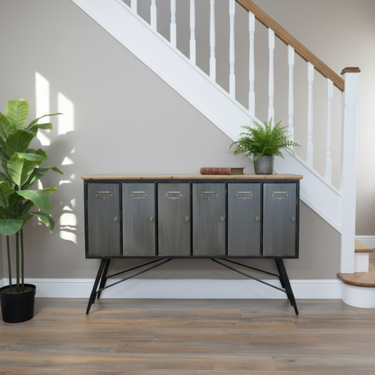 IndustrialWoodToppedSideboardCabinet