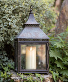 Industrial Inspired Metal & Glass Lantern