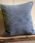 Ink Blue Textured Weave Cushion