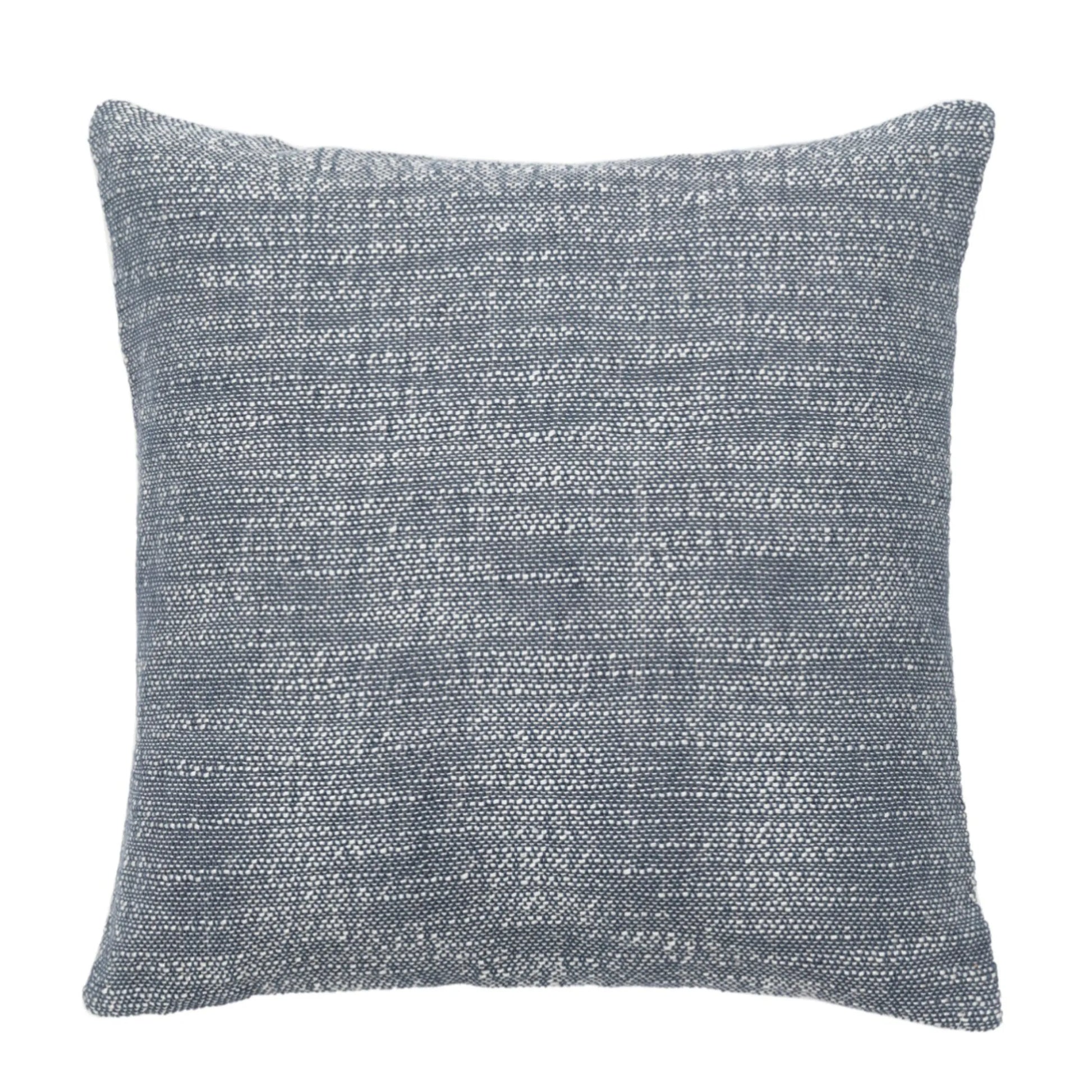 Ink Blue Textured Weave Cushion 2