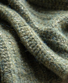 Khaki Melange Style Knitted Throw