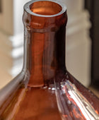 Large Amber Glass Bottle Vase 2