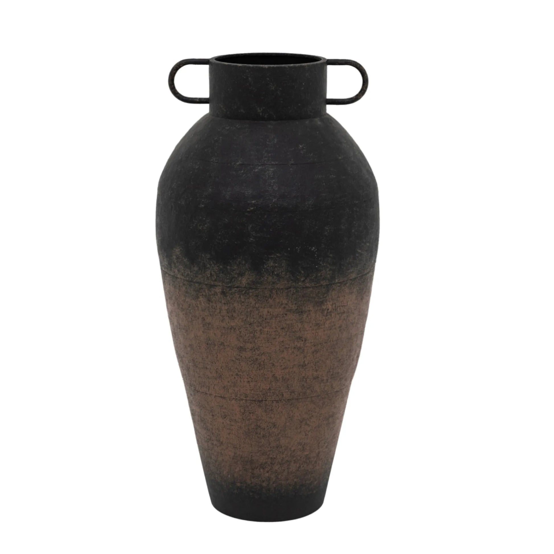 Large Antiqued Patina Black Vase 5