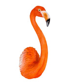 Colorful flamingo figure on a white background