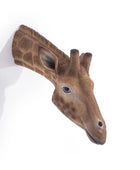 Giraffe head mask on a white background