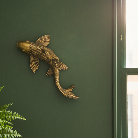 Large Gold Koi Fish Wall Art