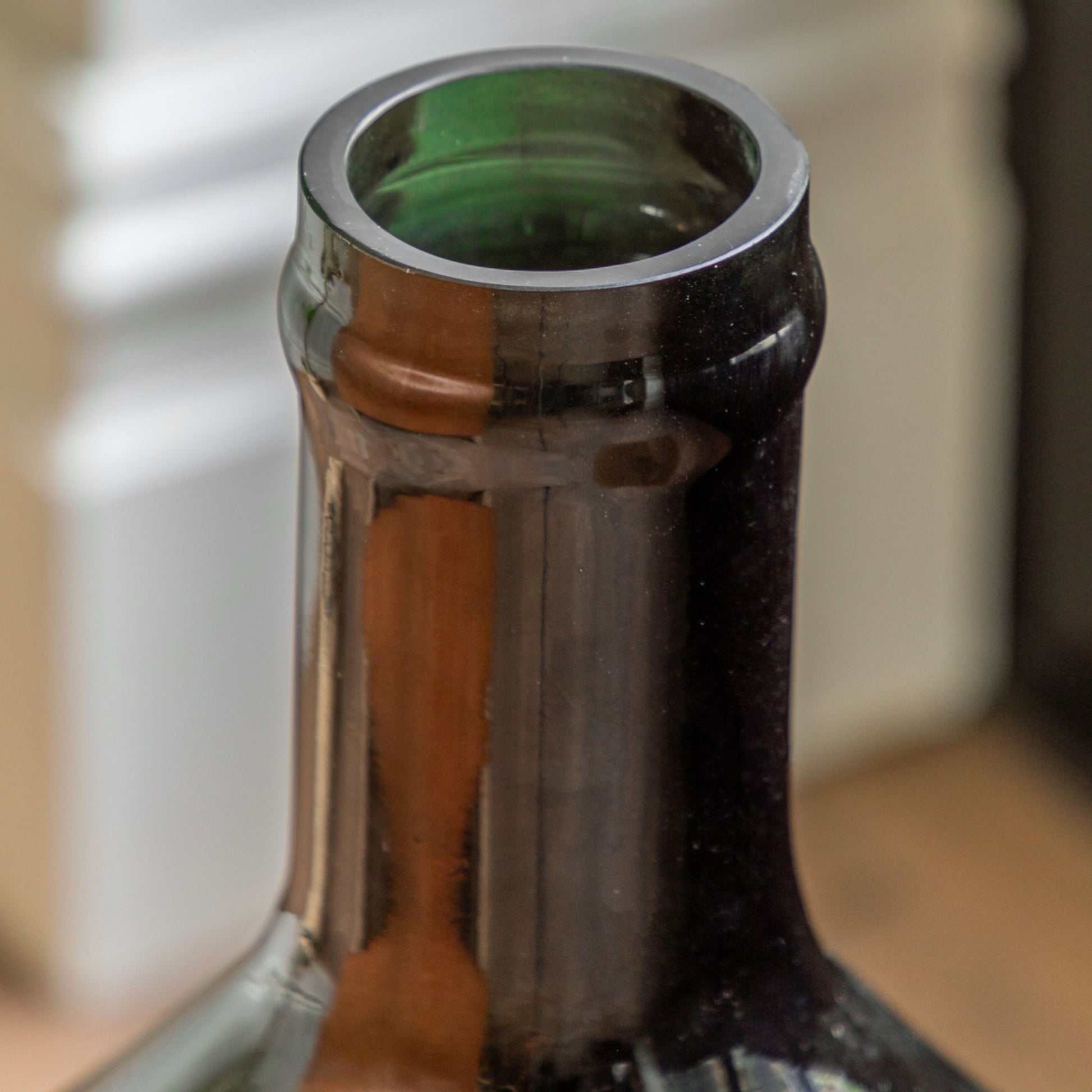 Large Green Glass Bottle Vase 1
