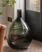 Large Green Glass Bottle Vase