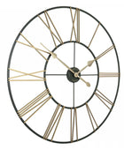 Large Green & Gold Skeleton Wall Clock 1