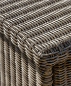 Large Grey Woven PE Wicker Outdoor Storage Box